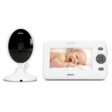 Alecto Babyvakt DVM-140 med kamera och 4,3 färgdisplay, vit