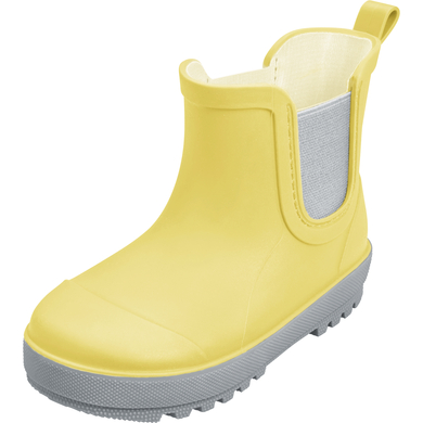 Image of Playshoes Stivali da pioggia a mezzo busto in tinta unita giallo059