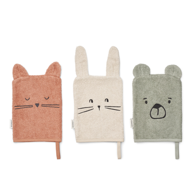 LIEWOOD Gant de toilette enfant Sylvester adove blue mix lot de 3