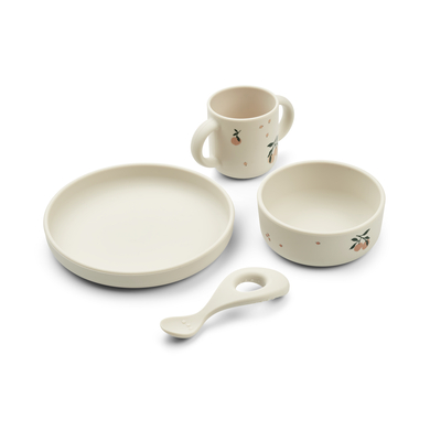 Image of LIEWOOD Set pappa in silicone Vivi da 4 pezzi pesca/mix conchiglie marine059