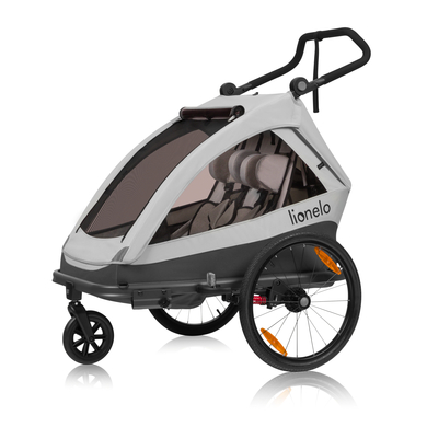 lionelo Remorque de vélo enfant Cama grey stone