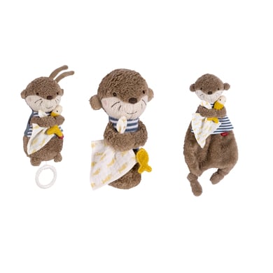 fehn® Pack peluche musicale doudou hochet Theo la loutre