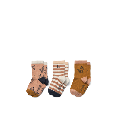 LIEWOOD Silas Lot de 3 chaussettes Unicorn/pale tuscany