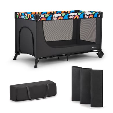 Kinderkraft Lit parapluie 2en1 JOY 2 Happy Shapes 129x73 cm