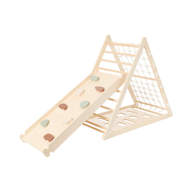 kindsgard Triangolo di Pikler per arrampicata + scivolo/scaletta, multicolore