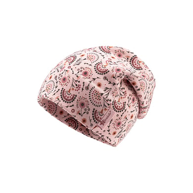 Sterntaler floral Beanie mat roze