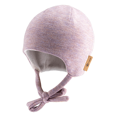 Sterntaler Beanie strepen pastel paars