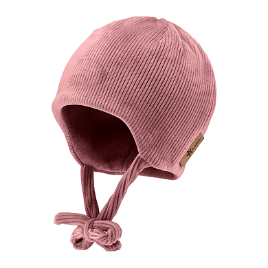Sterntaler Bonnet aspect velours côtelé rose mat