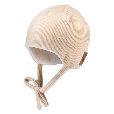 Sterntaler Bonnet aspect velours côtelé naturel