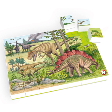 HUBELINO® Puzzle monde des dinosaures 35 pièces