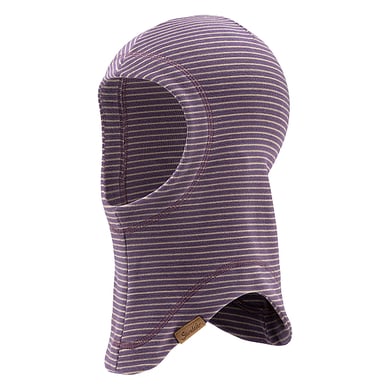 Sterntaler Casquette à écharpe rayée violette