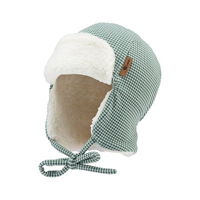 Sterntaler Casquette d'aviateur côtelé vert mat