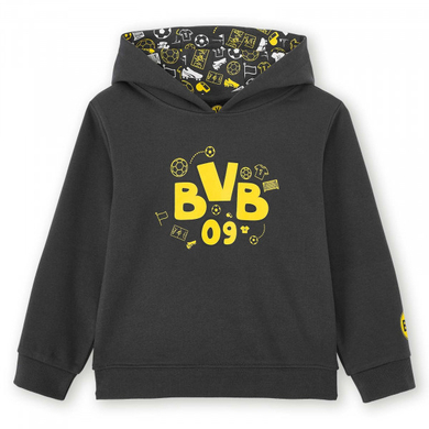 BVB Baby Hoodie mörkgrå