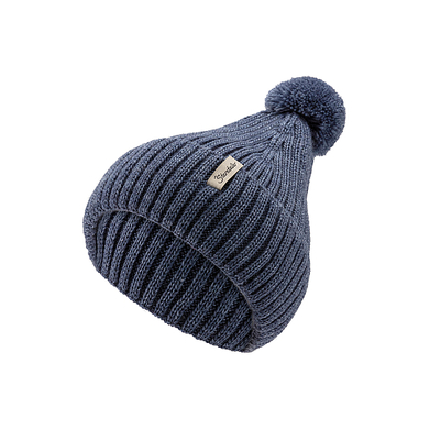 Image of Sterntaler Cappello in maglia melange blu medio059