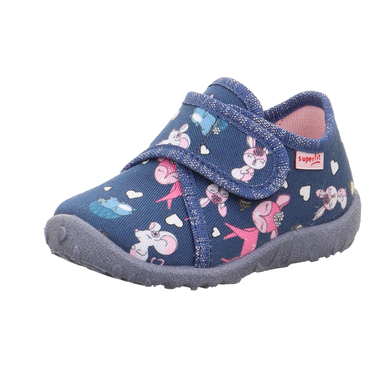 superfit Chausson Spotty bleu clair zébré gris (moyen)