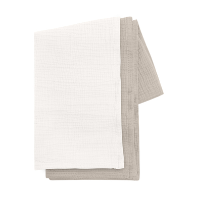 kindsgard Plaid enfant himsky mousseline de coton crème/beige lot de 2