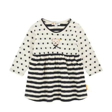 Steiff Robe - bleu marine à pois