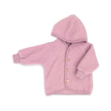 Engel Veste à capuche pour bébé Bois de rose chiné