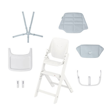 MAXI COSI Pack chaise haute enfant Nesta White kit petit enfant Nesta Beyond Sky Grey