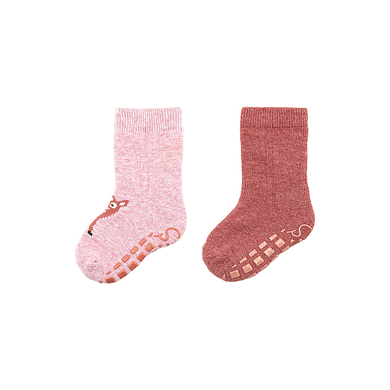 Sterntaler Chaussettes ABS pack double chevreuil rose poudré melange