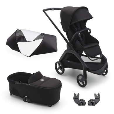 bugaboo Black Midnight Black Dragonfly Komplett barnvagnsset inklusive tillbehör