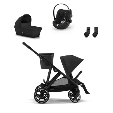 Image of cybex GOLD Passeggino Gazelle S nero Moon nero incl. navicella Gazelle S Cot Moon nero, ovetto Cloud G i-Size Plus Moon nero Plus e adattatori Gazelle S059