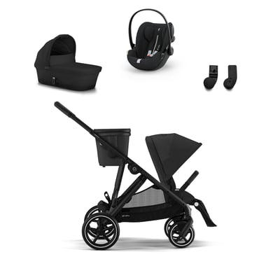 cybex GOLD Poussette trio combinée 3en1 Gazelle S Black Moon Black S Cot cosy Cloud G i-Size Moon Black Plus