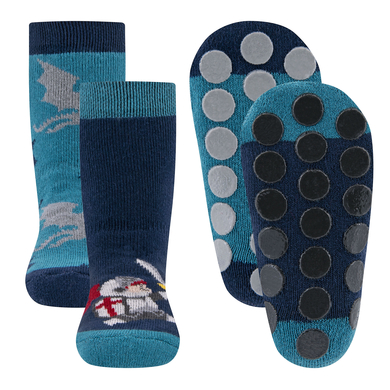 Ewers Lot de 2 chaussettes de protection chevalier/dragon bleu