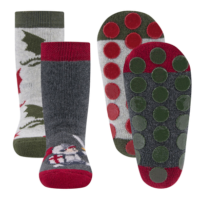 Ewers Lot de 2 chaussettes de protection chevalier/dragon gris