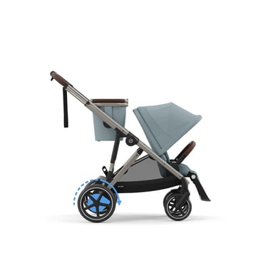 cybex GOLD Poussette électrique e-Gazelle S Taupe Stormy Blue