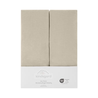 Kindsgard Verschoonkussenhoes bekjelig 2-pack 85 x 75 cm beige