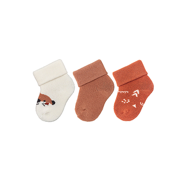 Sterntaler Chaussettes premier âge, paquet de 3, castor écru