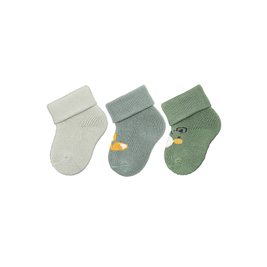 Sterntaler Lot de 3 chaussettes premier âge renard turquoise clair