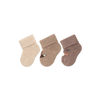 Sterntaler Chaussettes premier âge pack de 3 renard nature melange