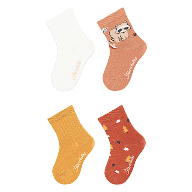 Sterntaler Lot de 4 chaussettes lavables écrues