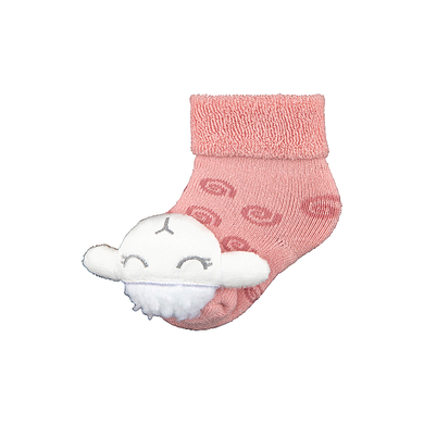 Sterntaler Chaussettes hochet mouton rose mat