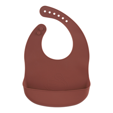 lille VILDE Bavoir en silicone rouge-brun