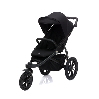 Fillikid Jogger Run kinderwagen zwart gemêleerd