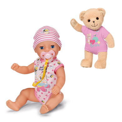 Zapf Creation BABY born® Poupon Lena 36 cm, peluche ours rose