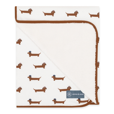 emma & noah Plaid bébé hiver teckel 75x95 cm