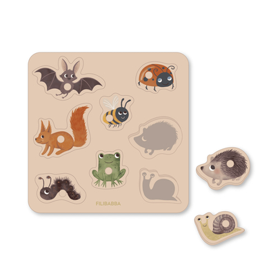 Filibabba Puzzle de formes en bois - Amis de la forêt