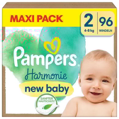 Pampers Couches Harmonie taille 2 Mini 4-8 kg Maxi Pack 1x96 pièces