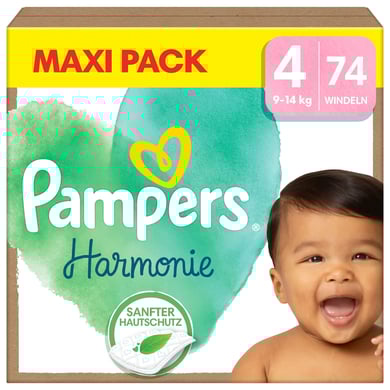 Pampers Couches Harmonie taille 4 Maxi 9-14 kg Maxi Pack 1x74 pièces