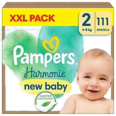 Pampers Couches Harmonie taille 2 Mini 4-8 kg pack XXL 1x111 pièces