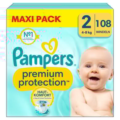 Pampers Couches Premium Protection taille 2 Mini 4-8 kg maxi pack 1x108 pièces
