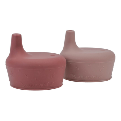 lille VILDE Couvercle de gobelet en rouge-brun/beige