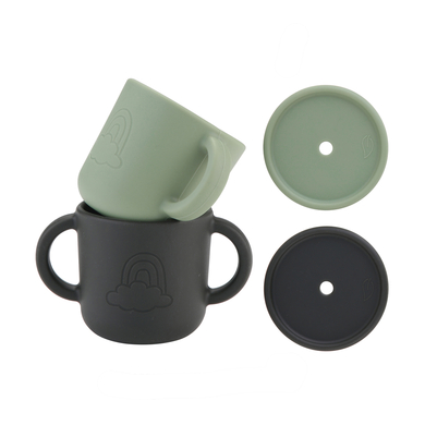 Image of lille VILDE Tazza con coperchio Rainbow in verde059