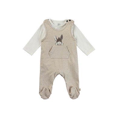 Sterntaler Ensemble grenouillère à pois nature