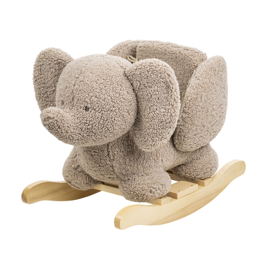 Nattou Animal à bascule éléphant Teddy bois, taupe