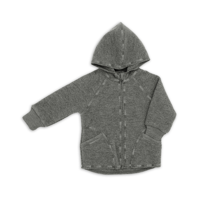 Engel Veste à capuche gris lave chiné